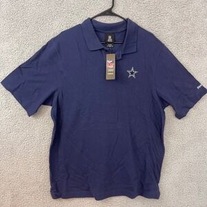 NEW Reebok NFL Dallas Cowboys‎ Mens Medium Blue Navy Polo Shirt Top
